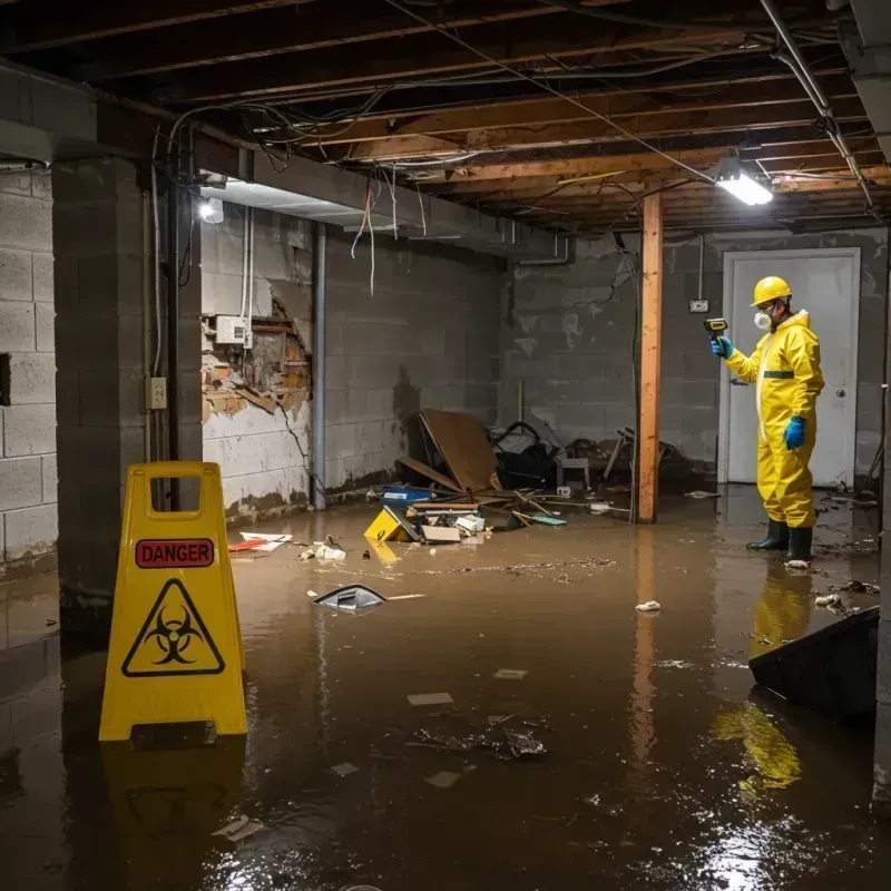 Flooded Basement Electrical Hazard in Chester, MT Property